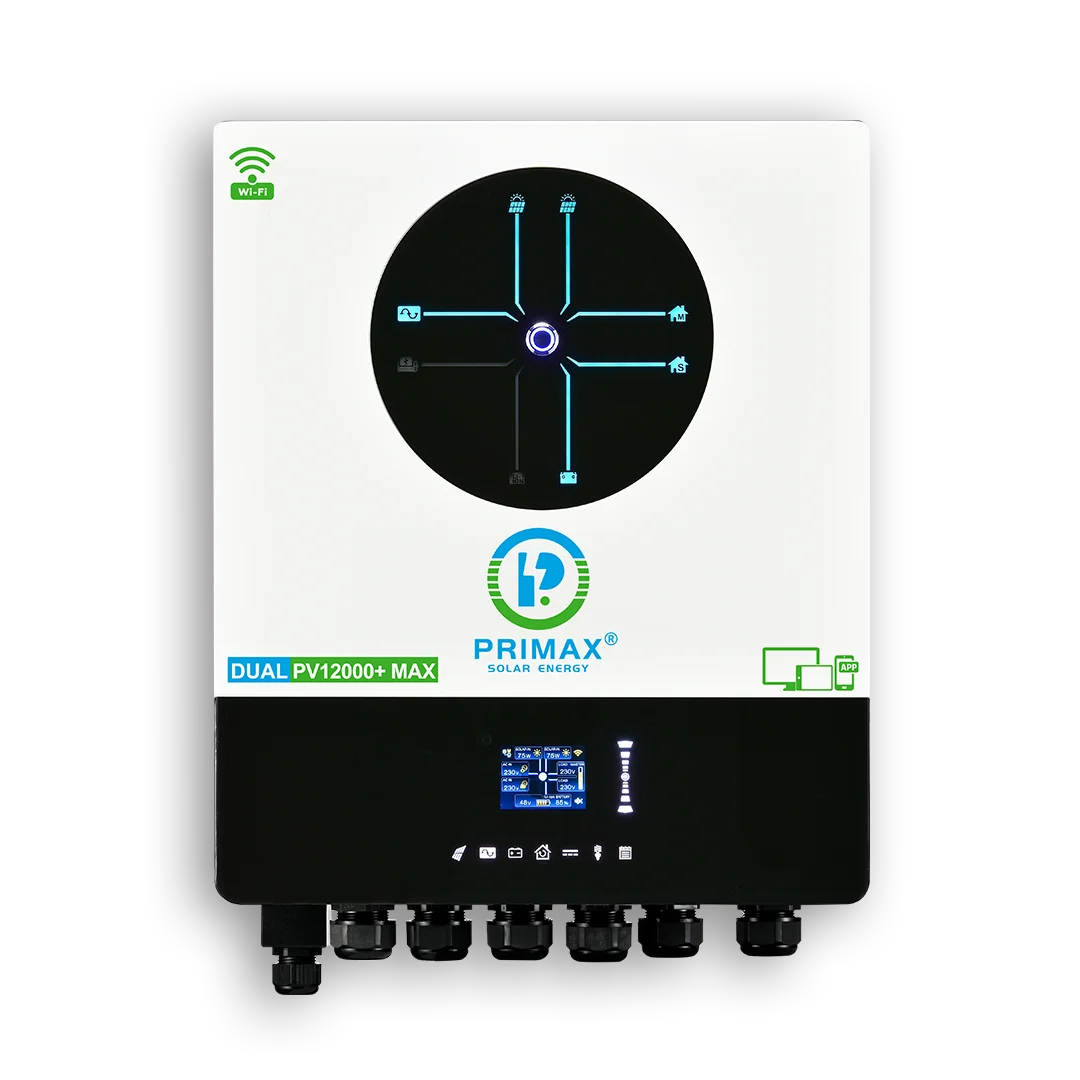 PRIMAX GALAXY DUAL PV12000+ MAX HYBRID SOLAR INVERTER 11KW With 12000W MPPT Solar Charge Controller — solar equipment in Lahore, Pakistan