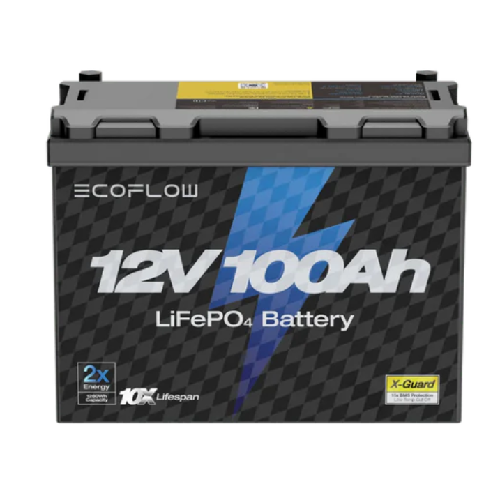 EcoFlow 12V 100Ah LiFePO4 Lithium Battery – Long-Life 1280Wh Deep Cycle Power Solution — solar equipment in Lahore, Pakistan