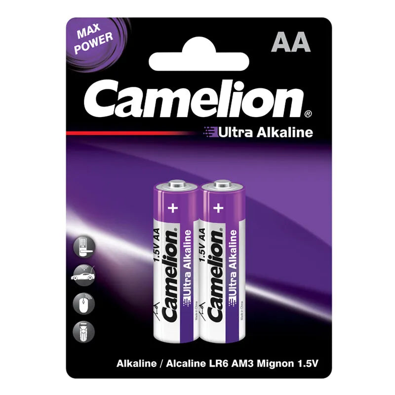Camelion Ultra Alkaline 1.5V Batteries – AA (2 Batteries) — solar equipment in Lahore, Pakistan