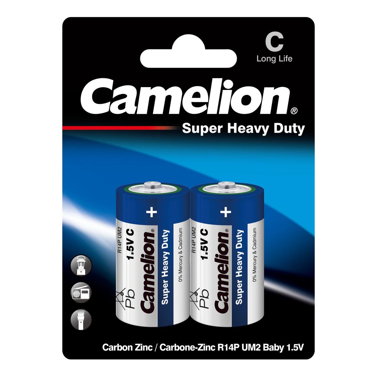 Camelion Super Heavy Duty 1.5V  Batteries - C size (2 batteries) — solar equipment in Lahore, Pakistan