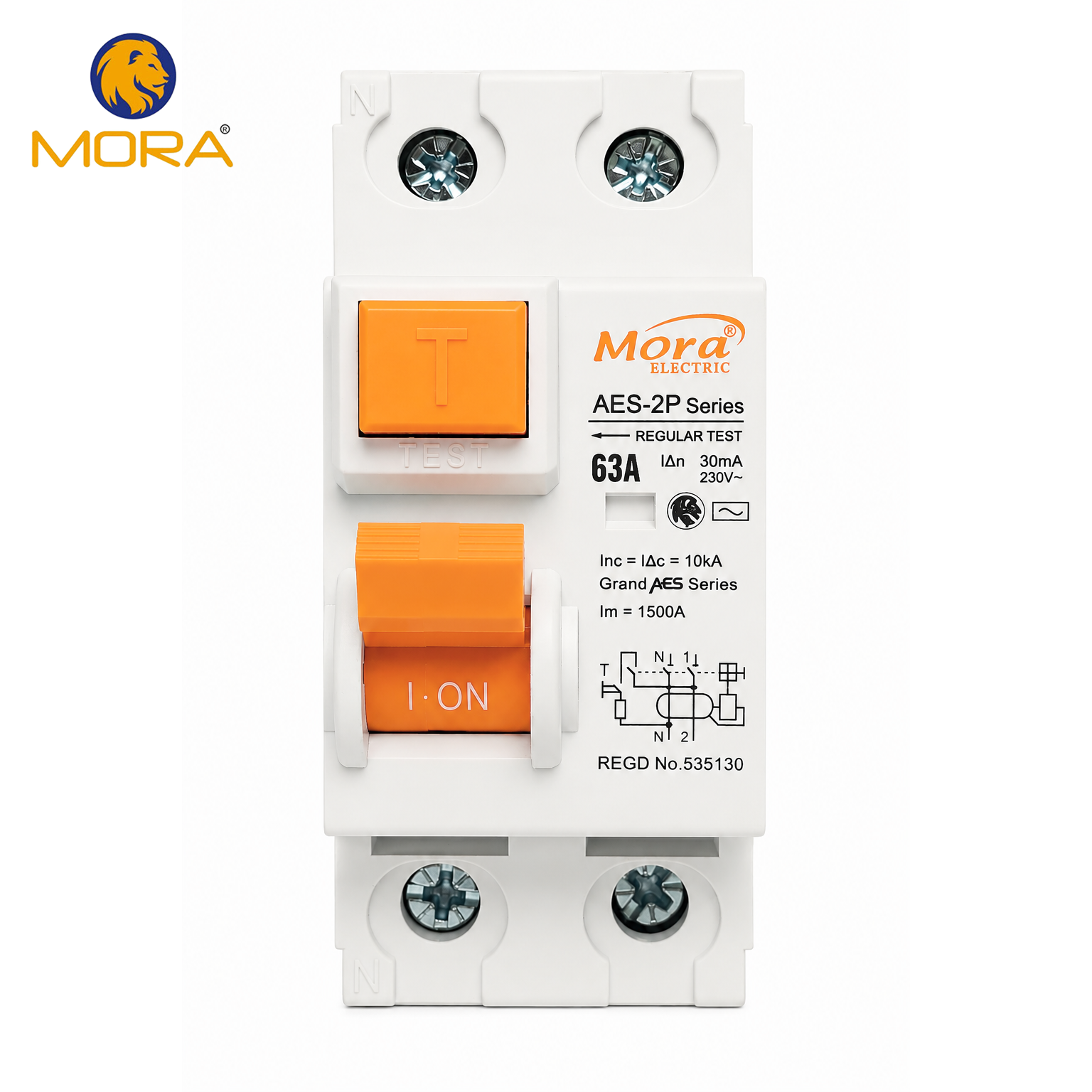 Mora RCCB 63A  Residual Current Circuit breaker with Current Leakage protection — solar equipment in Lahore, Pakistan
