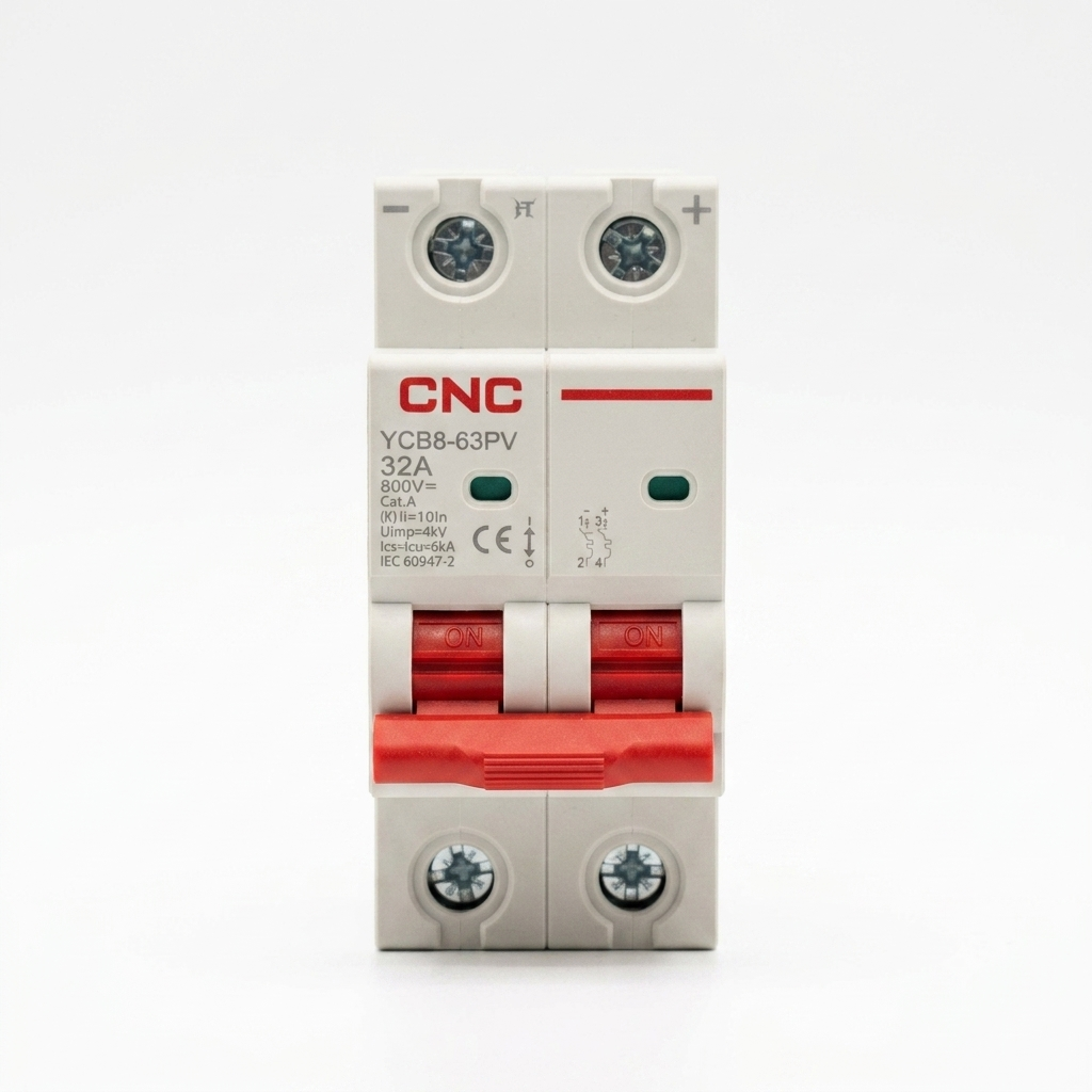 CNC YCB8-63PV 2P 500V DC MCB Solar Mini Circuit Breaker — solar equipment in Lahore, Pakistan