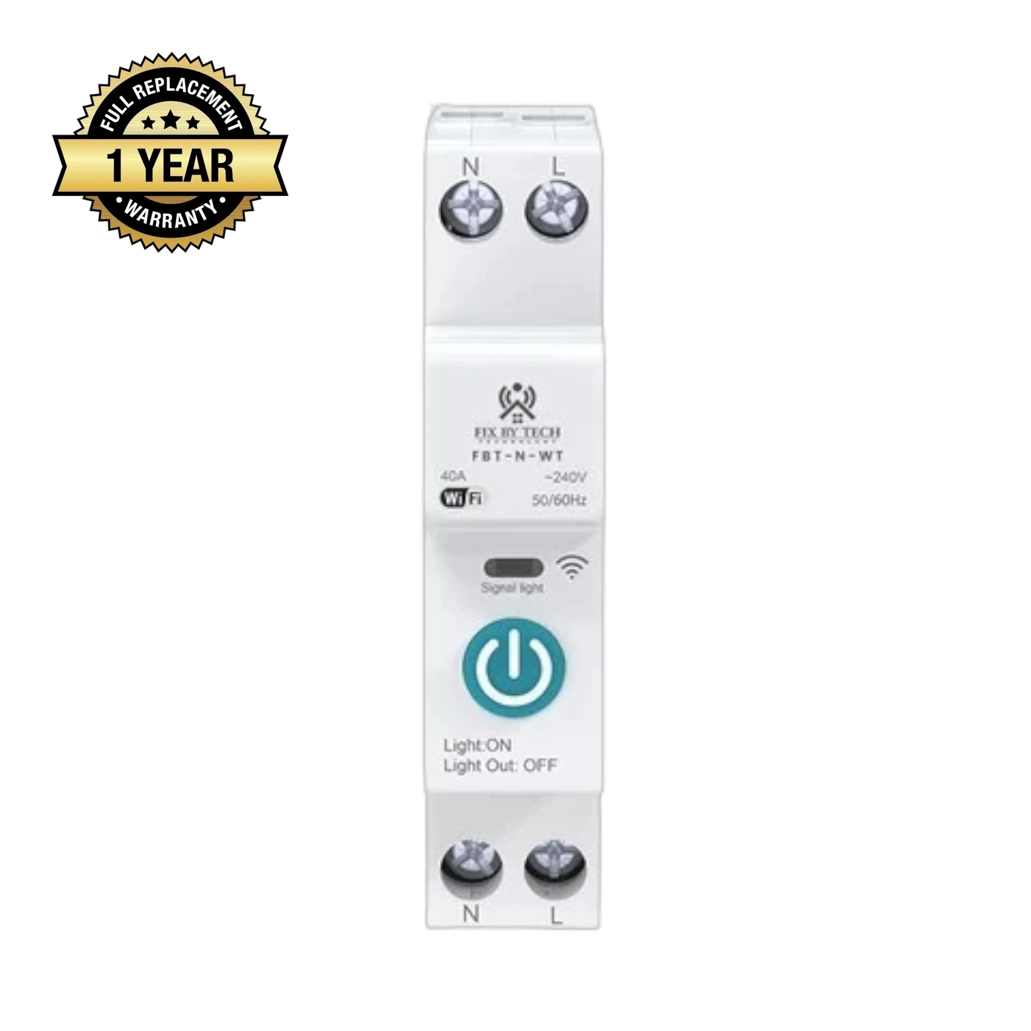 FBT-N-WT Single Phase Din Rail WiFi Smart Timer Switch – Remote Control & Scheduling via App — solar equipment in Lahore, Pakistan