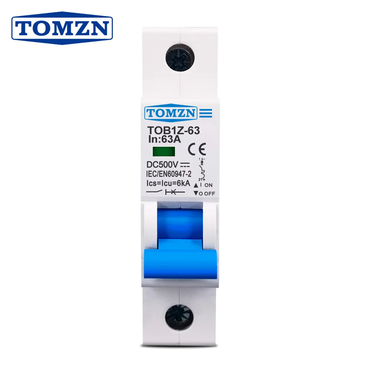 Tomzn 1P DC MCB Mini Circuit breaker C type 500V DC — solar equipment in Lahore, Pakistan