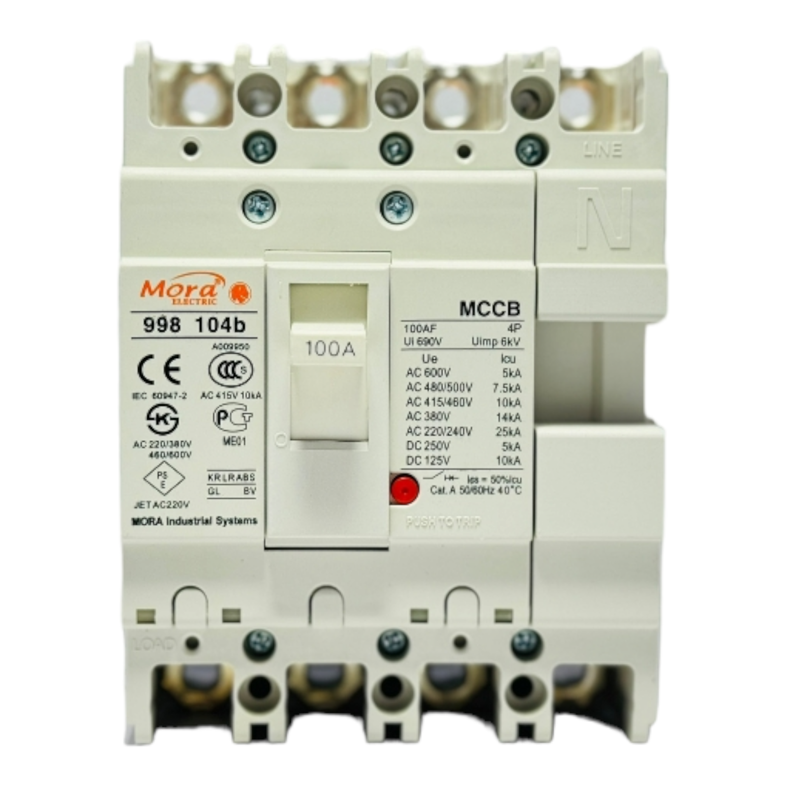 Mora 998 104B/250A Three-Phase MCCB Disconnector Switch 100A/250A – 4 Pole — solar equipment in Lahore, Pakistan