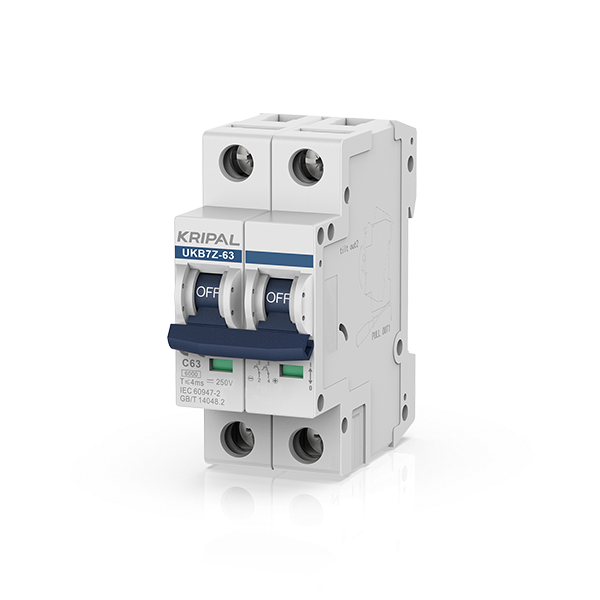 Kripal UKB7Z-63 2-Pole 500V 63A DC Miniature Circuit Breaker (MCB) — solar equipment in Lahore, Pakistan