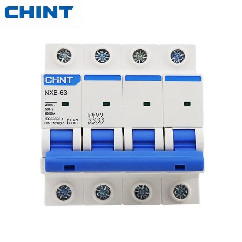 CHINT NXB-63 4P 3-Phase AC MCB Circuit Breaker 6kA – Reliable Miniature Circuit Breaker for Electrical Protection — solar equipment in Lahore, Pakistan
