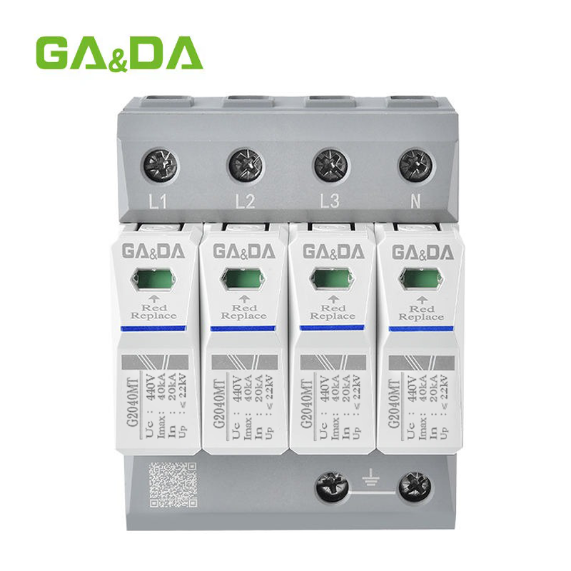 GA&DA G2040MT 4P 440V AC Surge Protection Device 40kA (SPD) – Heavy-Duty Power Surge Protector for Electrical Safety — solar equipment in Lahore, Pakistan