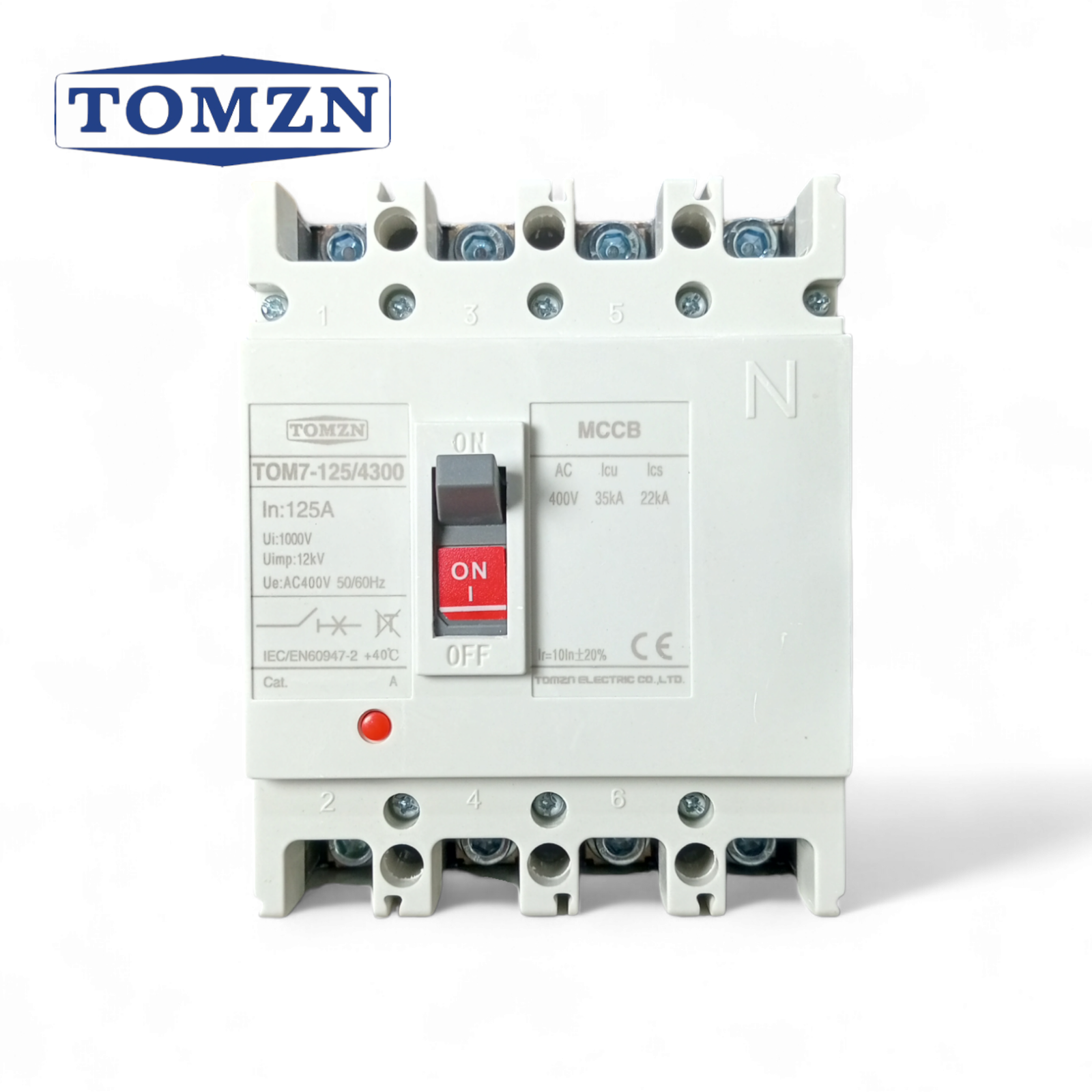 Tomzn TOM7-125/4300 125A 4P MCCB Breaker Three Phase Disconnector Switch - 125A — solar equipment in Lahore, Pakistan