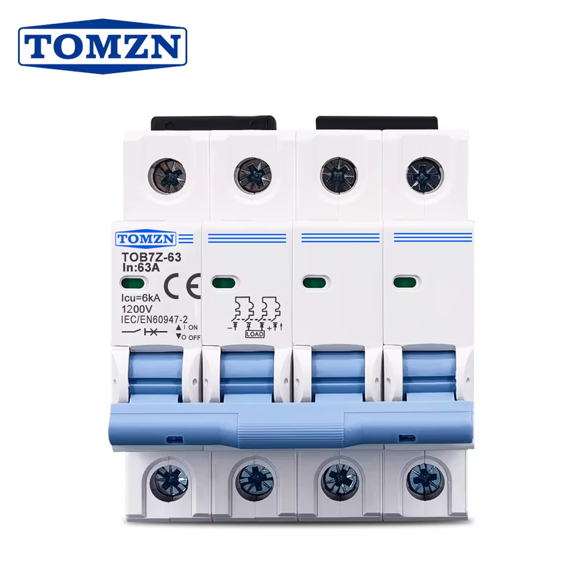 Tomzn TOB7Z-63 4P DC 1200V MCB Circuit Breaker — solar equipment in Lahore, Pakistan