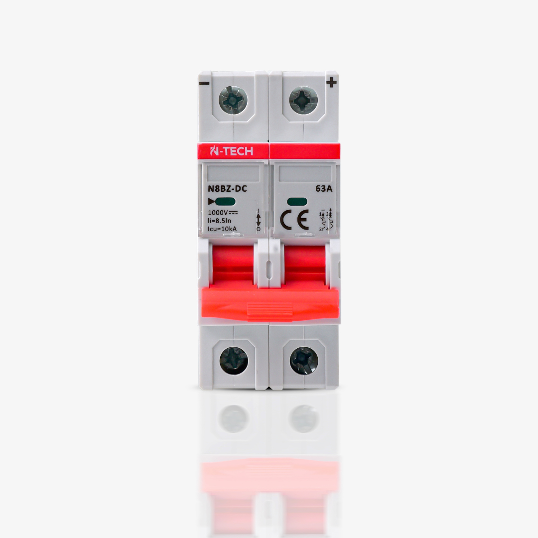 N-Tech N8BZ 2 Pole 63A DC MCB Overload & Short-Circuit Protection — solar equipment in Lahore, Pakistan