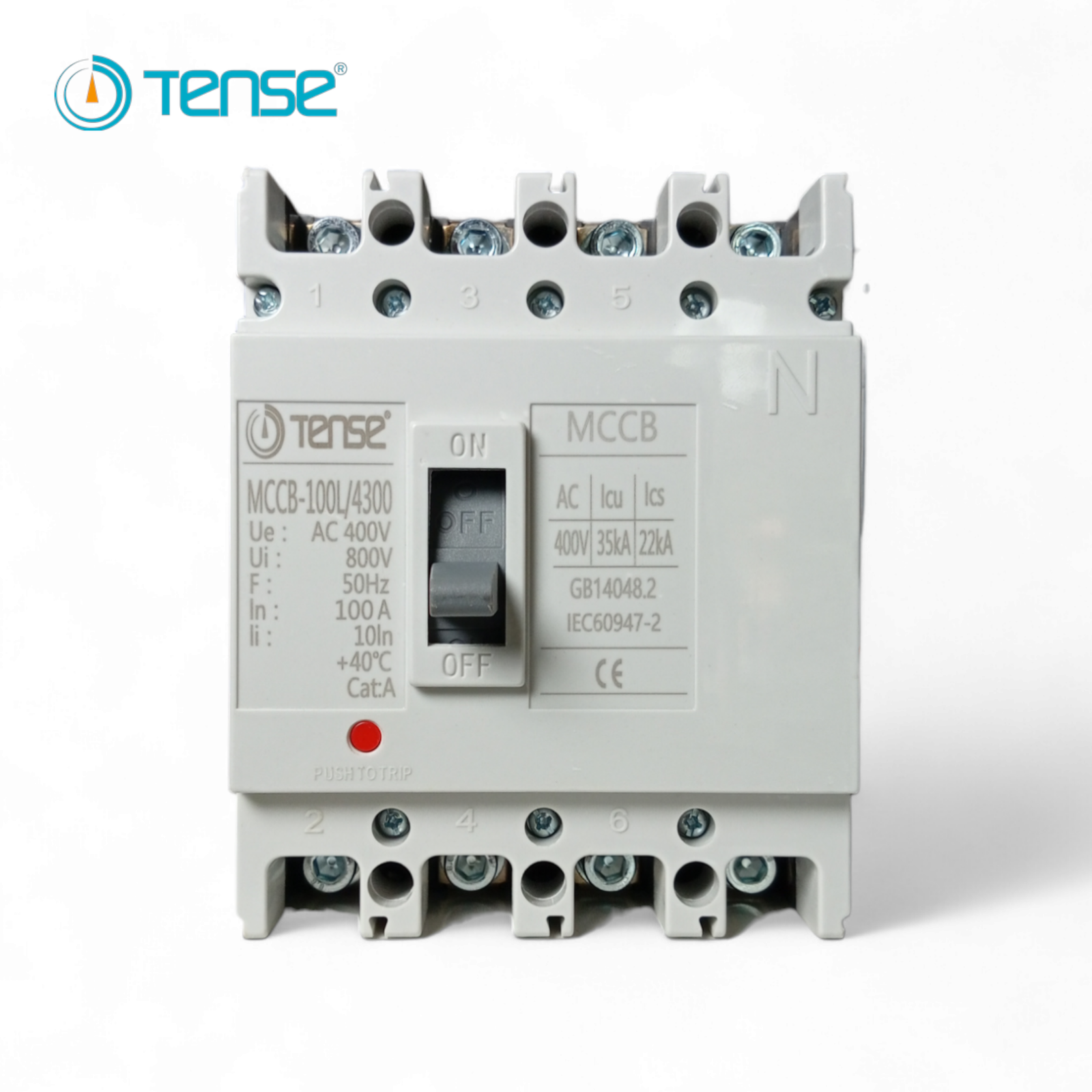 Tense MCCB100L/4300 100A MCCB 4Pole AC Breaker — solar equipment in Lahore, Pakistan