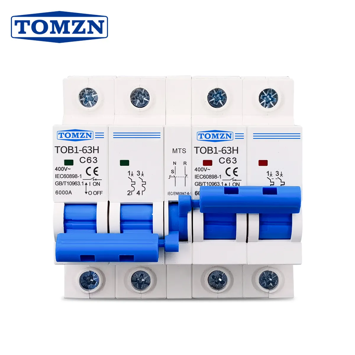 Tomzn AC 2P+2P MTS Dual power Manual transfer switch Circuit breaker MCB 50HZ/60HZ Change Over — solar equipment in Lahore, Pakistan