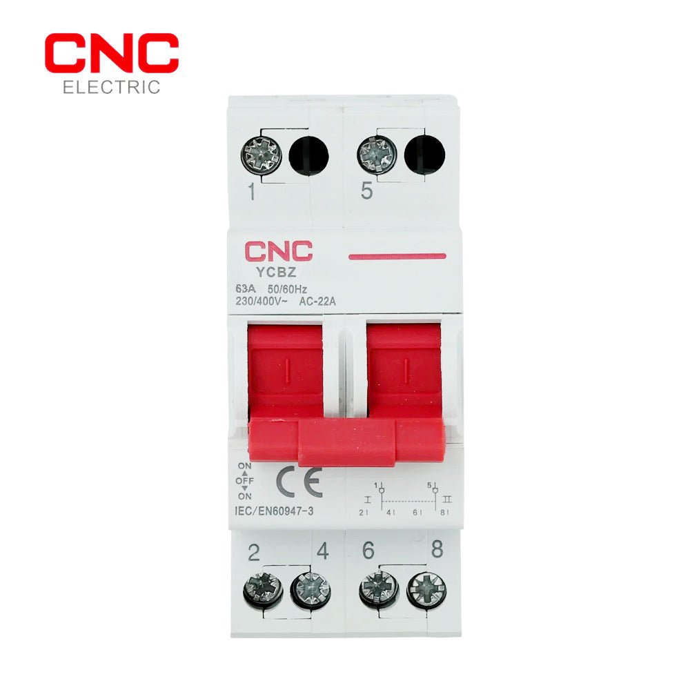 CNC YCBZ-63 2P 63A MTS Dual Power Manual Transfer Isolating Switch Interlock Circuit Breaker CNC breaker type Change Over — solar equipment in Lahore, Pakistan