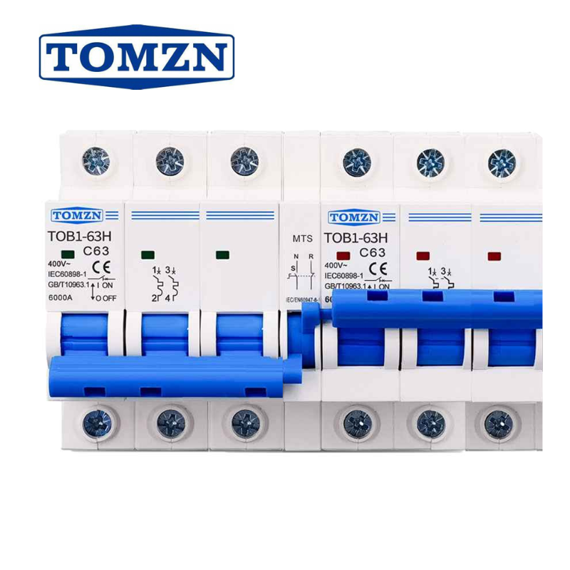 Tomzn AC 3P+3P MTS Dual power Manual transfer switch Circuit breaker MCB Change Over — solar equipment in Lahore, Pakistan