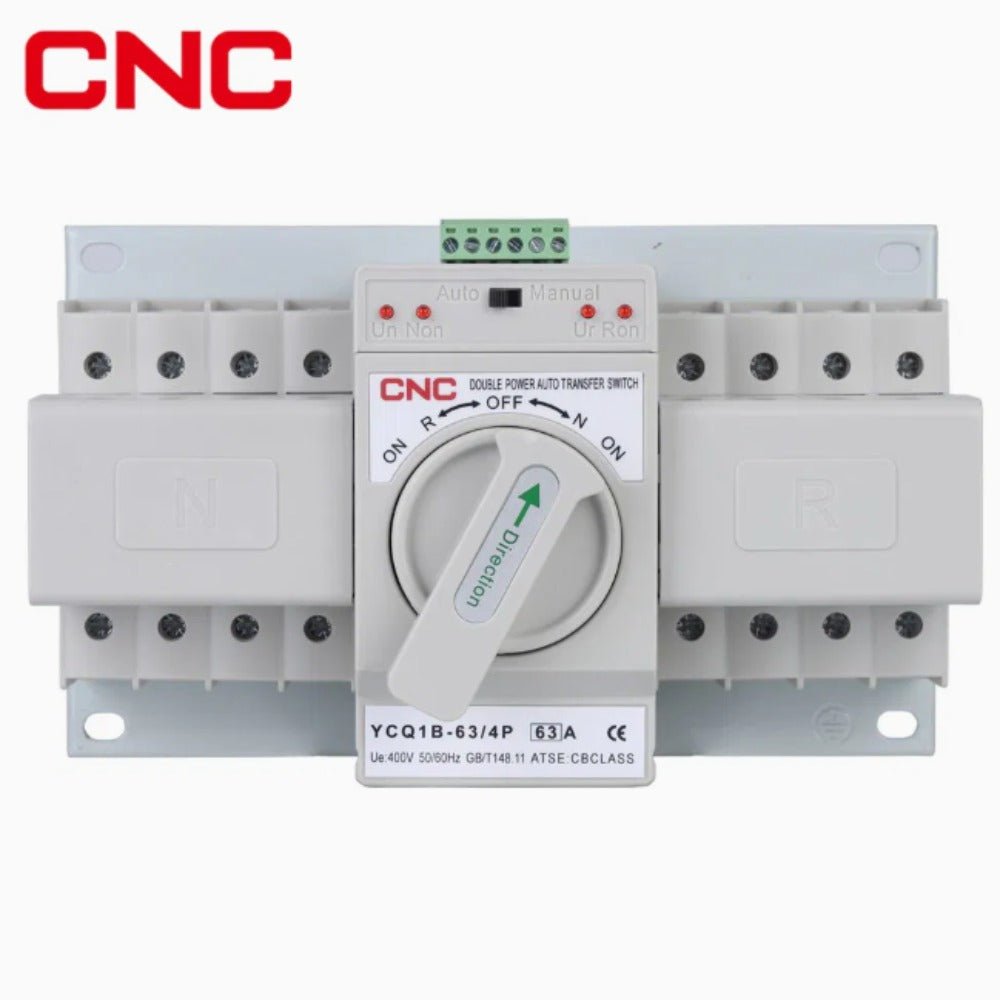 CNC YCQ1B-63 4P 63A 230V Dual Power Automatic Transfer Switch ATS – Heavy-Duty 63A 4-Pole Power Transfer Switch — solar equipment in Lahore, Pakistan