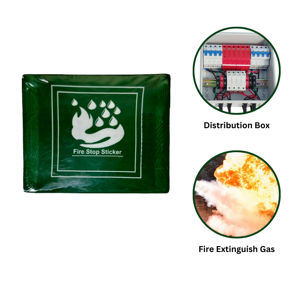 Fire Stop Sticker for DB Box Fire Extinguisher for Distribution box — solar equipment in Lahore, Pakistan