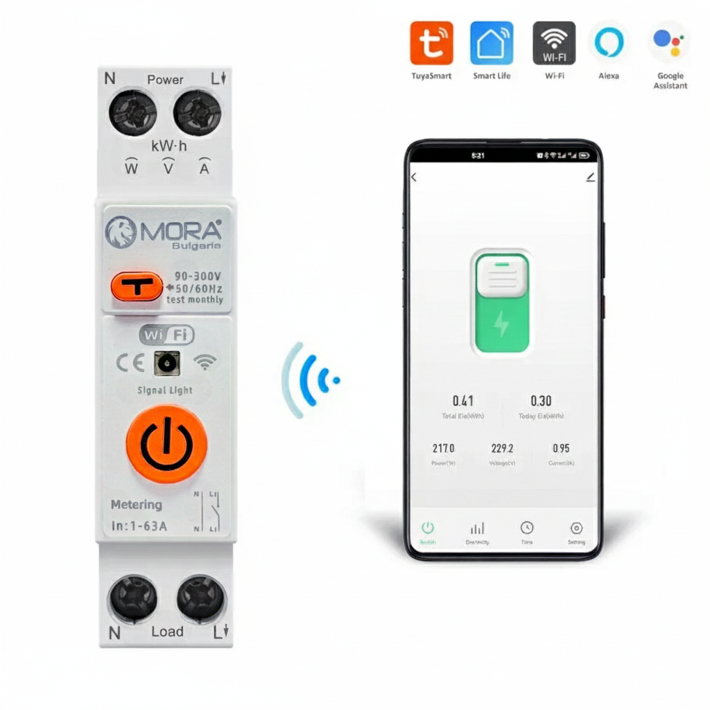MORA Smart WiFi 10-in-1 63A Protector Switch – Overload, Voltage,  Leakage Protected | Timer App Control — solar equipment in Lahore, Pakistan