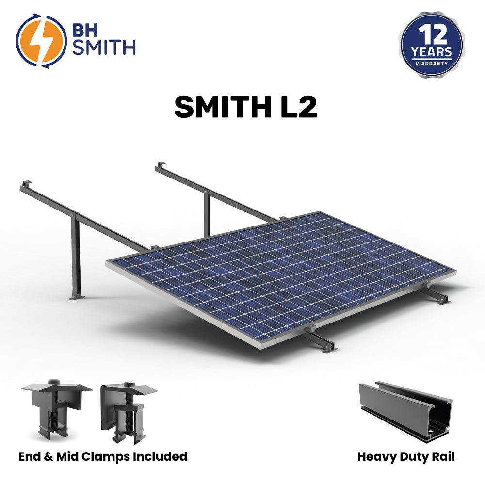 BHS Aluminium Smith L2 Solar Structure with clamps For two Solar Panel — solar equipment in Lahore, Pakistan