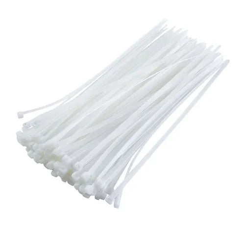 Mora Multi purpose Cable Tie 6/8/10/12 inch length white self locking (Pack of 100) — solar equipment in Lahore, Pakistan