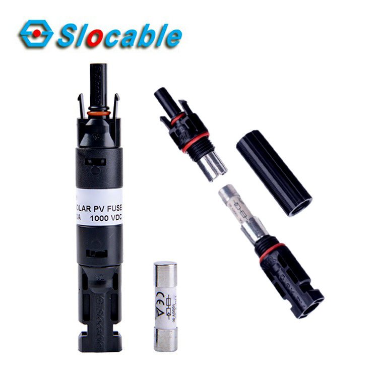 Slocable 1000V DC Inline MC4 Fuse Connector With Buitin 25A Replaceable Fuse — solar equipment in Lahore, Pakistan