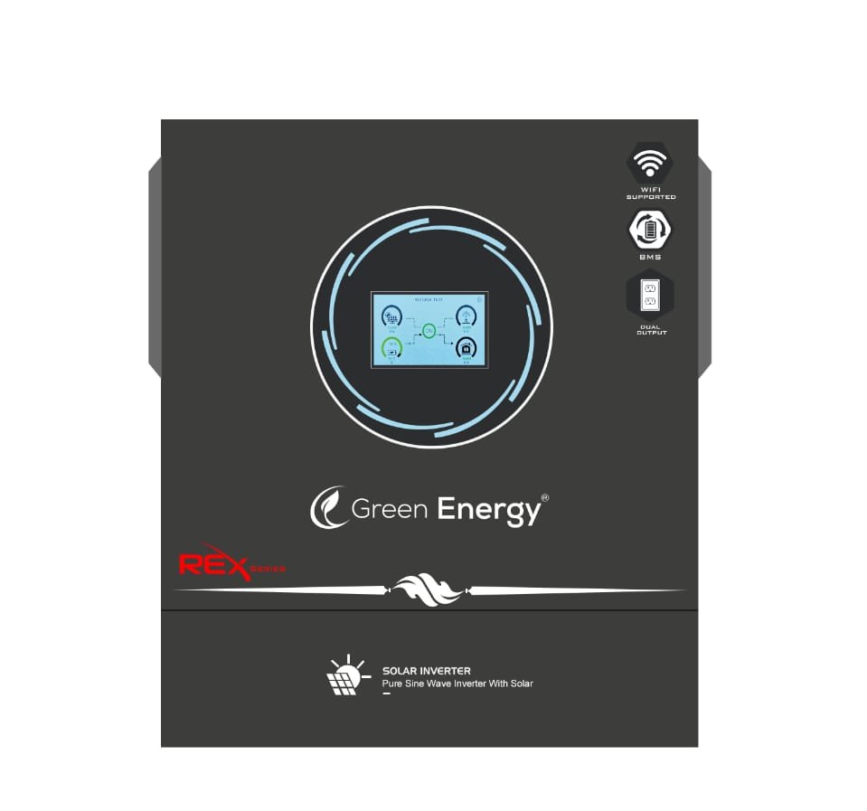 Green Energy REX 9.0KW Hybrid Solar Inverter – PV11000 | Built-in WiFi, Lithium Battery Port, Dual Output — solar equipment in Lahore, Pakistan